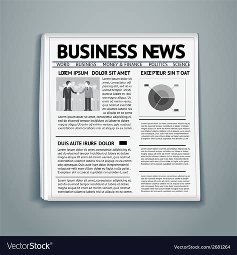 Business Newspaper Royalty Free Vector Image Vectorstock