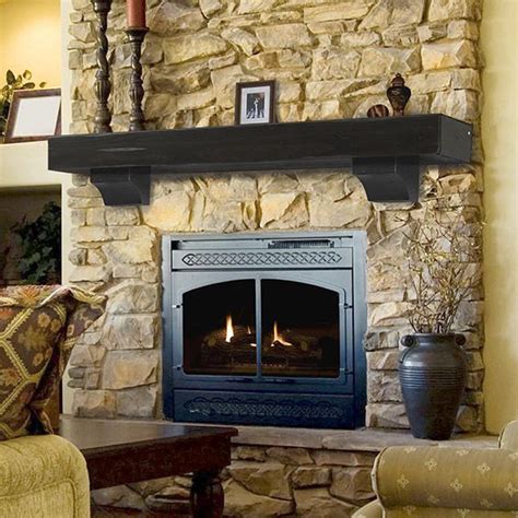 Pearl Shenandoah Espresso Fireplace Mantel Shelf Woodland Direct