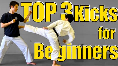 Top 3 Karate Kicks For Beginners Tutorial And Techniques Youtube