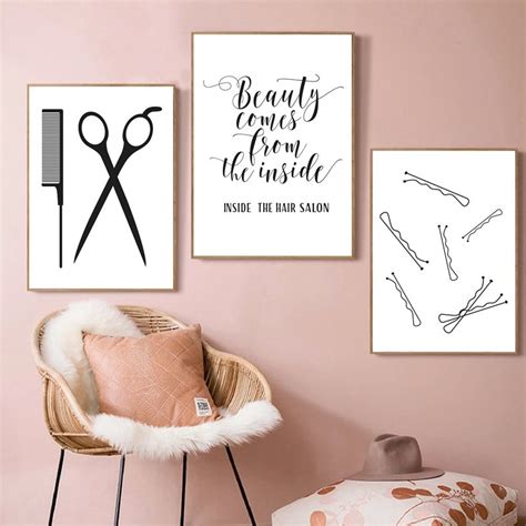 Hair Salon Quote Posters And Prints Hairdressing Scissors Beauty Decor