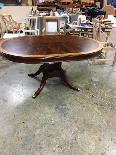 Shop 48 inch round pedestal dining table with leaf from pottery barn. Small 48 inch Round Mahogany Pedestal DIning Table with Leaf
