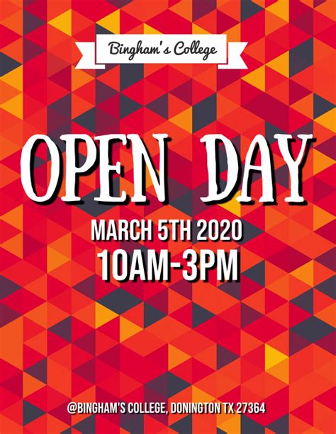 Open Day Flyer Template Postermywall