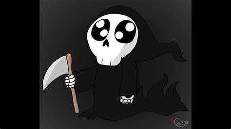 Hallowen Art Challenge Day 27 Chibi Grim Reaper Youtube