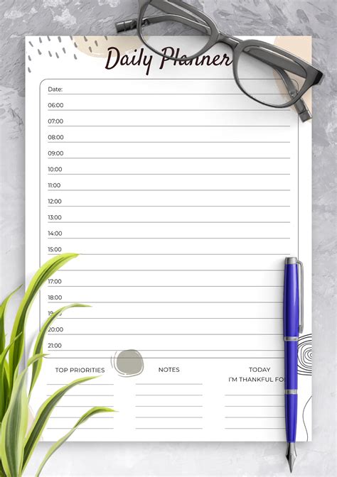 Printable Daily Planner With Time Slots