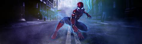 3440x1080 Spider Man Adventure In The Dark Streets 3440x1080 Resolution