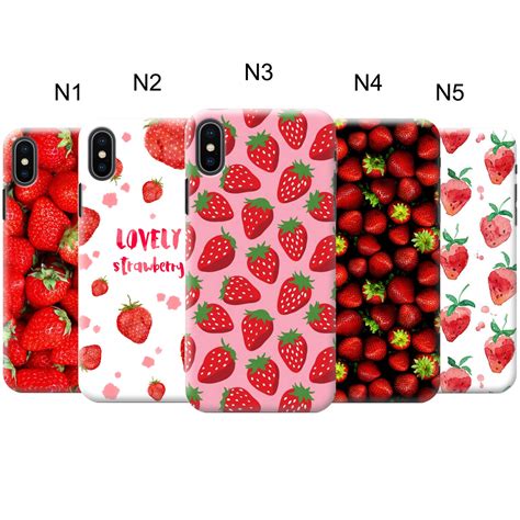 Strawberry Iphone Case Fruit Berry Red Iphone 12 Pro Max Mini Etsy