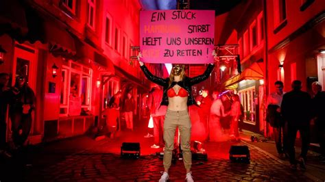 sex workers turn streets red to demand end to lockdown brothel closures world news mirror online