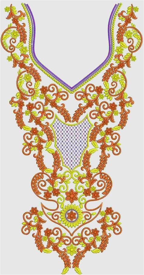 Embdesigntube Fancy Embroidery Neck Designs For Women Wear Dresses