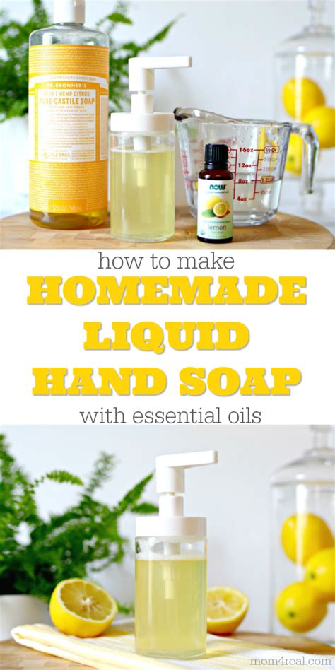 How To Make Liquid Hand Soap Essential Oils Mom 4 Real
