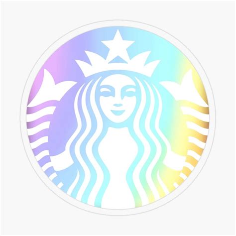 Pastel Rainbow Starbucks Logo Sticker By Bluesparkle001 Starbucks