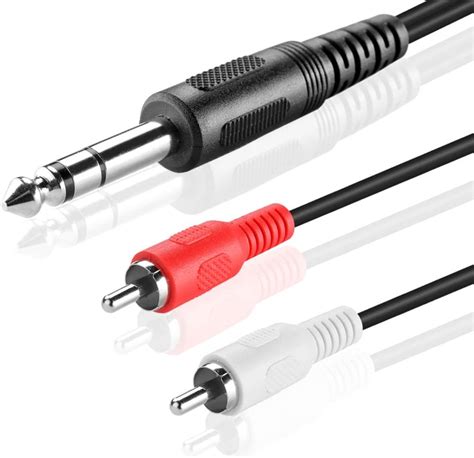 Tnp Cable De Audio 635 Mm Trs A Dual Rca Macho 635 Mm Trs A 2 Rca