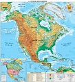 North America physical map - Full size