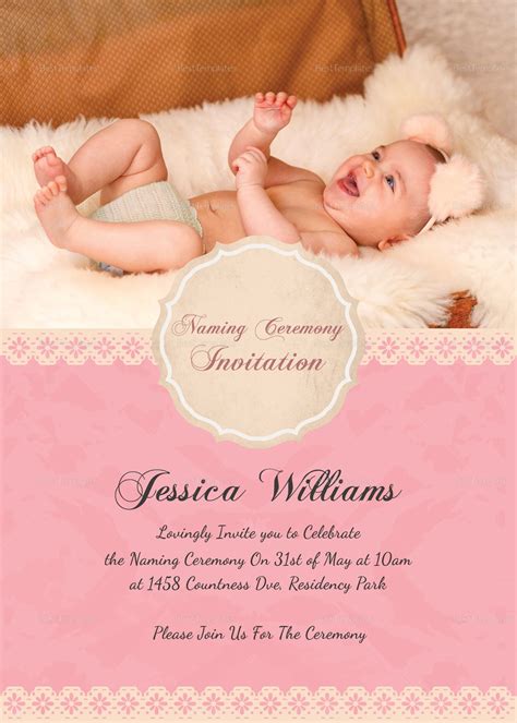 I just want to wish you all. Happy Baby Naming Ceremony Invitation Card Template ...