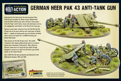 German Heer Pak 43 Anti Tank Gun Warlord Games