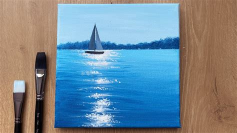 Painting Oil Boat Painting Lake Painting Sailboat Canvas Painting Ocean