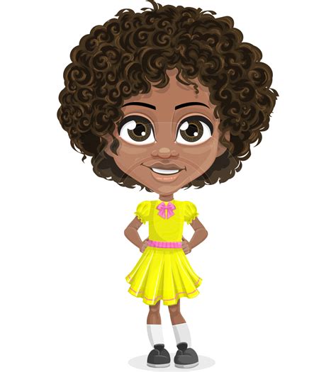 Cartoon Girl With Curly Hair Transparent Girl With Curly Hair Clipart
