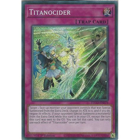 Yu Gi Oh Trading Card Game Etco En079 Titanocider 1st Edition