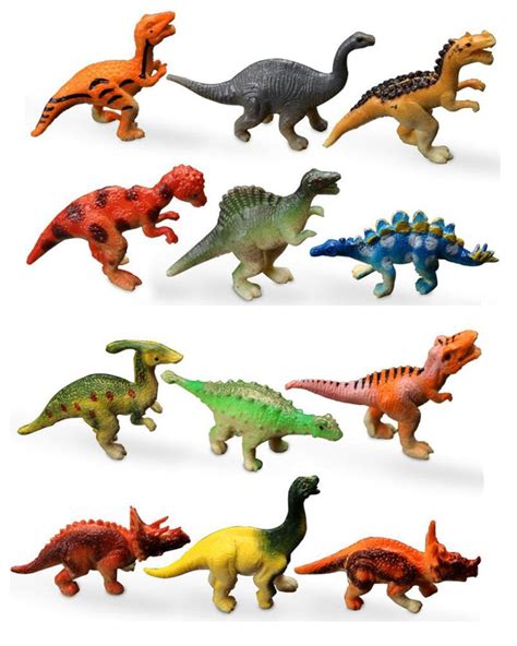 Dozen Small Assorted Dinosaur Figures Mini Plastic Dino Model Toys 2