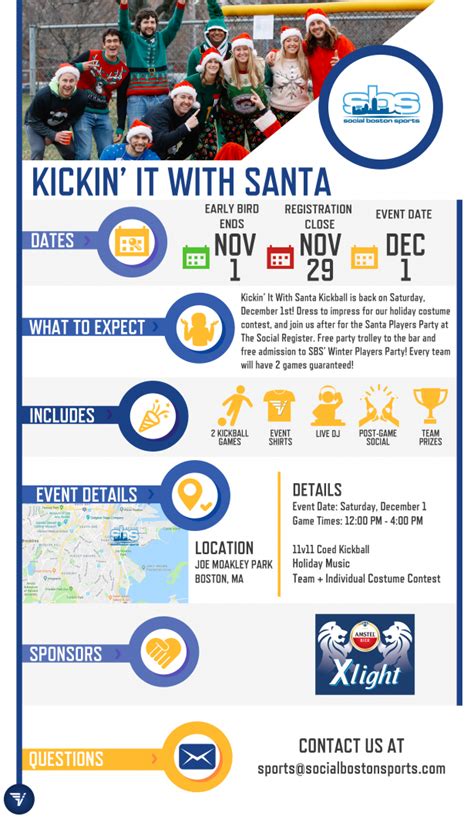 Kickin It With Santa Kickball Volo Sports Formerly Social Boston Sports