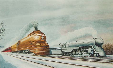 Edward Pan Train Art Locomotive Railroad Art