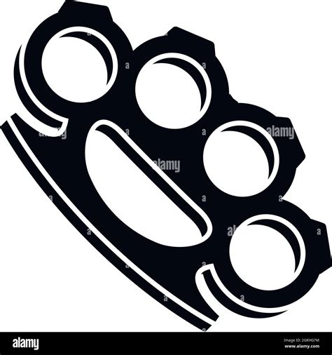 Brass Knuckles Icon Simple Style Stock Vector Image And Art Alamy