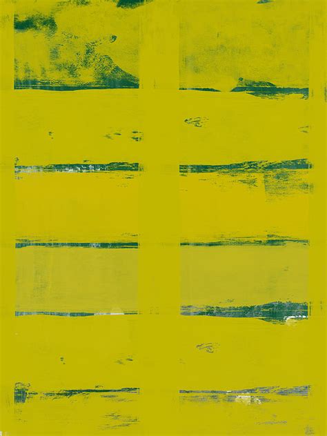 Abstract Yellow And Green Study Painting By Naxart Studio