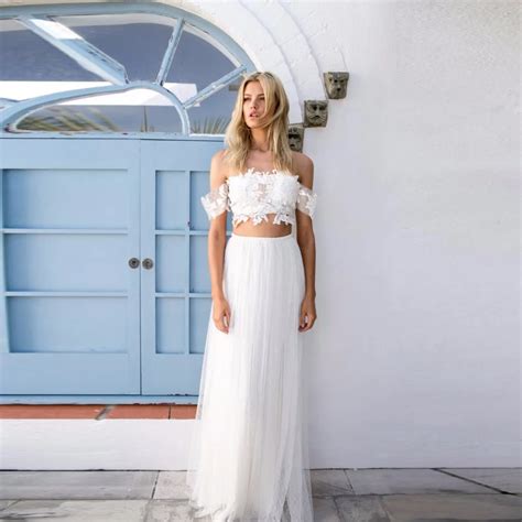 Simple White Long Skirt Elastic Waist A Line Floor Length Full Maxi