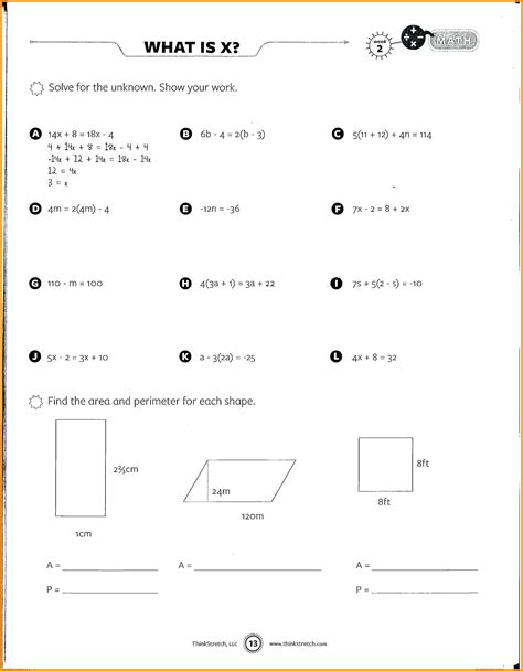 Printable 8th Grade Math Worksheets Printable Worksheets