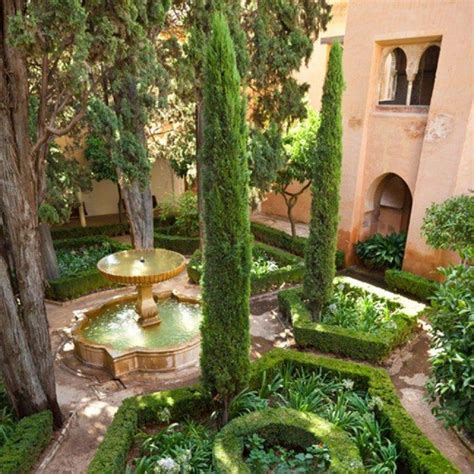 Backyard Garden With Dwarf And Italian Cypress Trees Garden With Design