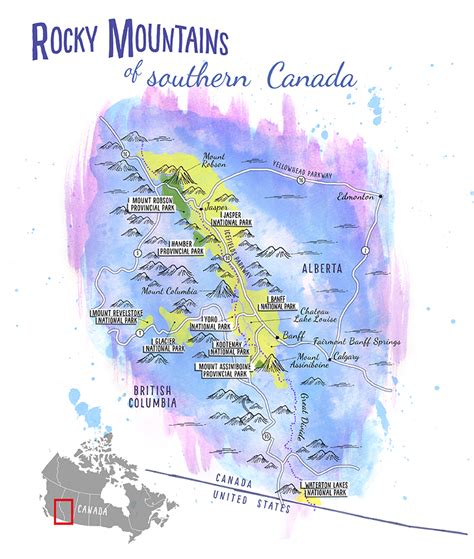 Maps By Scottcanadian Rockies Maps By Scott
