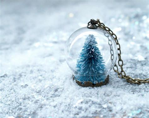 Winter Wonderland Snow Globe Necklace