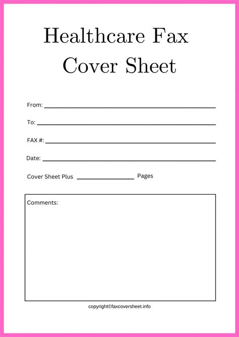 Healthcare Fax Cover Sheet Templates Printable In Pdf And Word