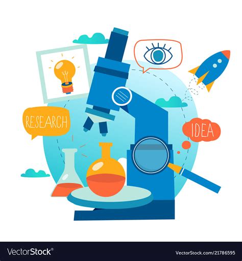 Research Science Lab Scientific Experiment Vector Image