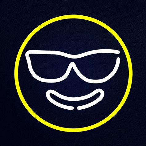 Smiley Face With Sunglasses Emoji Neon Sign Neon Ledflex