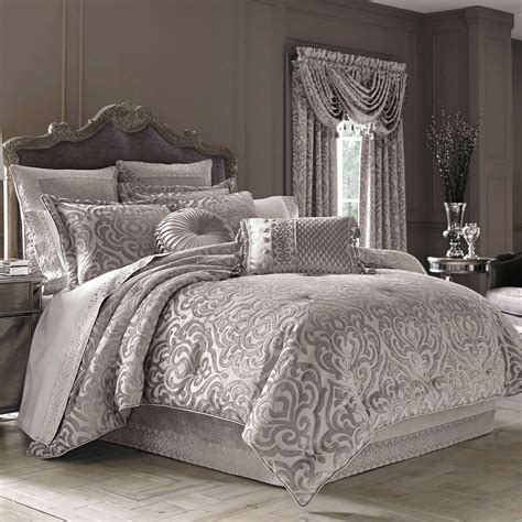 Sicily Comforter Set Silver Gray Comforter Sets Luxury Bedding
