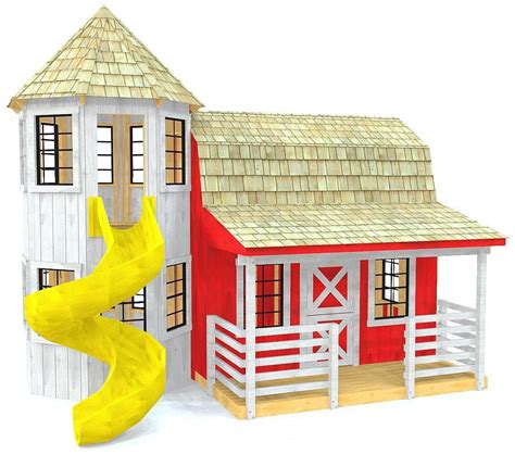 The Perfect Playhouse For The Child Who Loves Farm Life This 2 Story