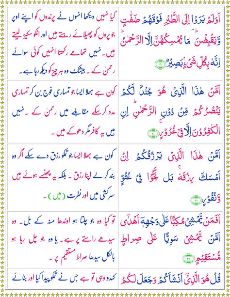 Surah Al Mulk Urdu Quran O Sunnat