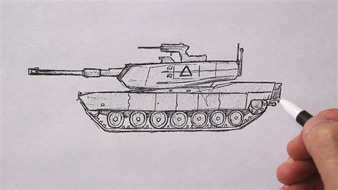 How To Draw Simple Tank Drawing