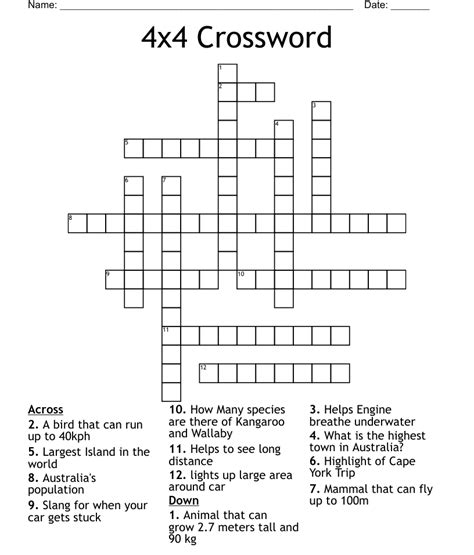 4x4 Crossword Wordmint