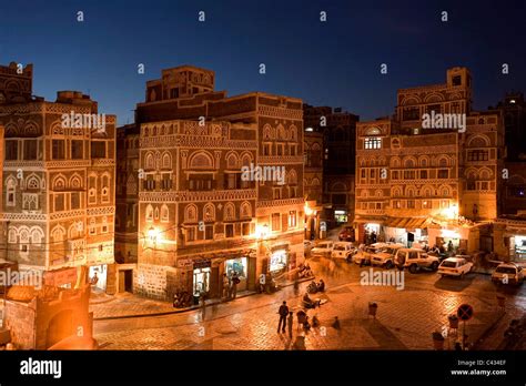 The Entrance At Bab Al Yemen Into The Old City Of Sanaa At Dusk