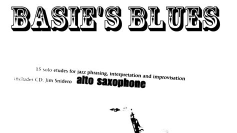 Basies Blues Jim Snidero Saxo Alto Youtube