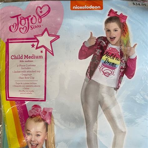 Nickelodeon Costumes Jojo Siwa Hold The Drama Childrens Costume New