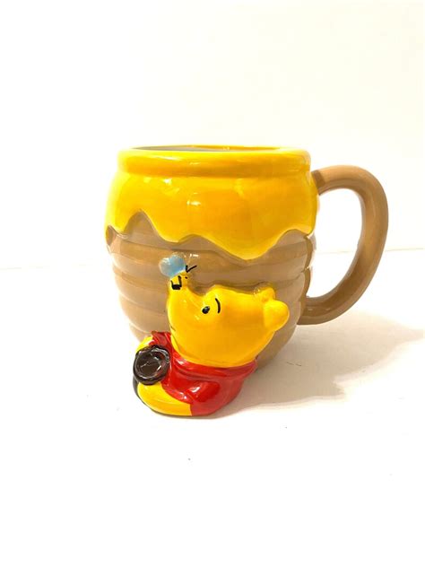 Winnie The Pooh Honey Pot Ceramic 3d Sculpted Drinking Mug Etsy