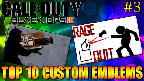 Black Ops 3 Top 10 Best Custom Emblems Episode 3 Bo3 Top 10 Series