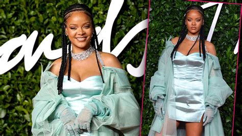 Pregnant Rihanna Has Suspicious Belly Bump In Tiny Mini Dress