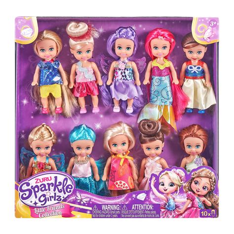 Sparkle Girlz Little Friends Set Of 10 Dolls A401 Zuru