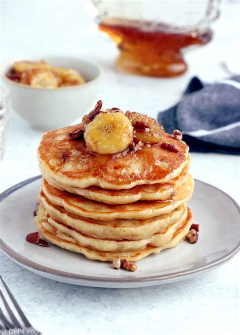 Easy Fluffy Banana Pancakes Dels Cooking Twist