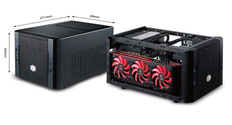 In total the cooler master elite 130 can fit large graphics cards such as the amd radeon 7990 and gtx 690, as well as a 120mm rad at the front, up to 5 ssds and an atx power supply. Cooler Master Elite 130 con GPU