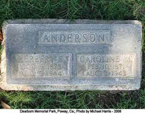 Herbert R Anderson 1873 1944 Find A Grave Photos