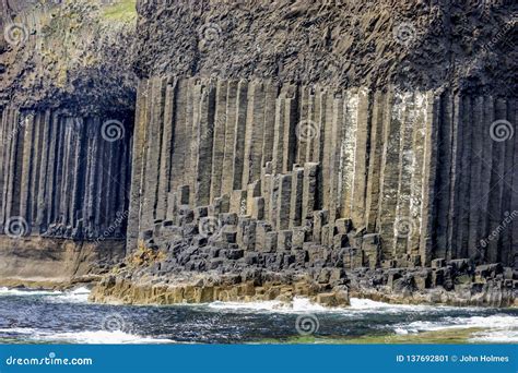 Basalt Columns At Fingals Cave On The Isle Of Staffa Stock Image